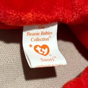 Beanie baby rare with errors snort retired invert good condition